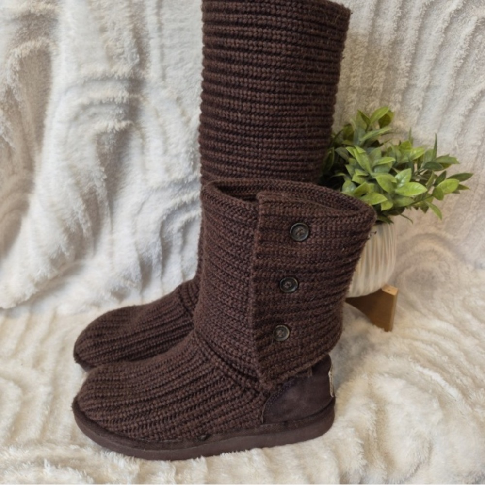 NWOT! UGG Australia Cardy Boots Knit tall Fold Over. - Picture 5 of 13